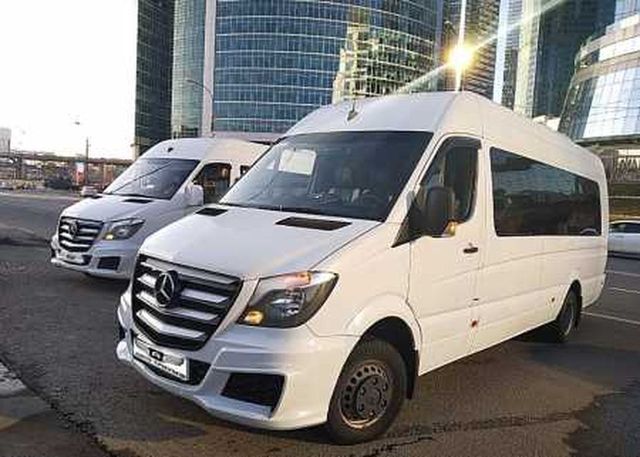 Аренда микроавтобуса mercedes-benz sprinter на 19 мест с водителем фото