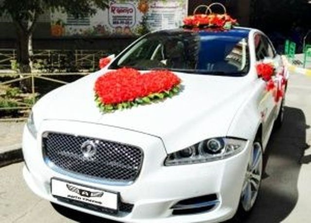 Аренда аренда белого седана jaguar xf на свадьбу на свадьбу, фото