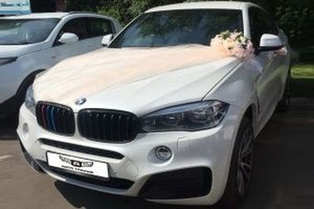 Аренда аренда белого джипа bmw x6 на свадьбу на свадьбу, фото