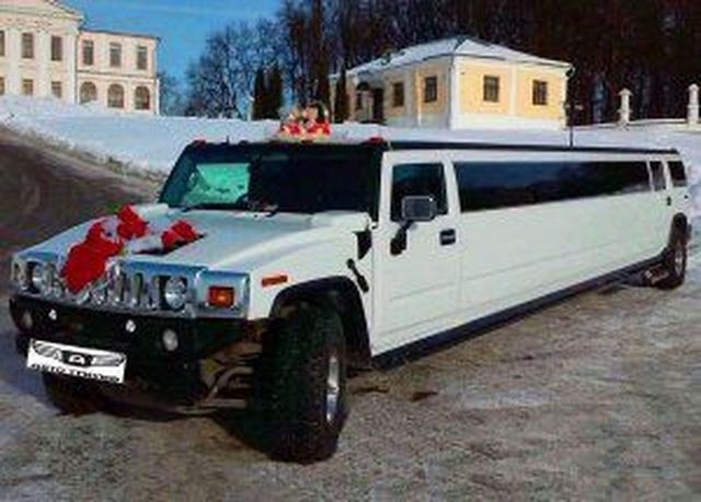Аренда аренда белого лимузина hummer h2 на свадьбу на свадьбу, фото