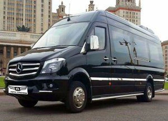 Аренда Аренда черного микроавтобуса mercedes-benz sprinter с водителем с водителем, фото