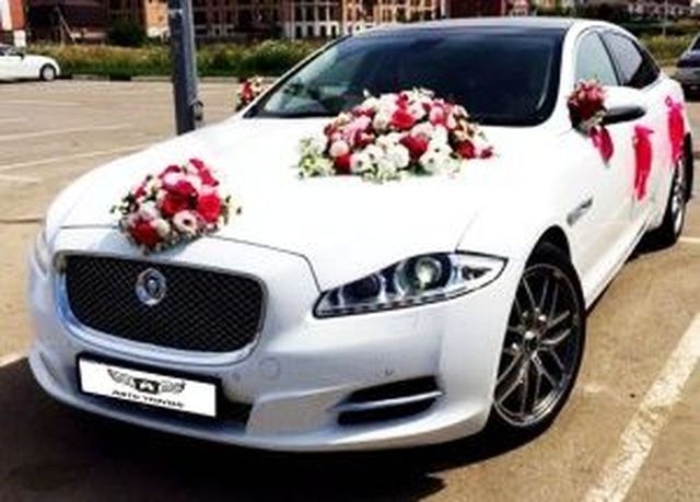 Аренда аренда белого jaguar xj с водителем с водителем, фото