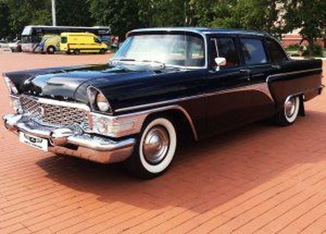 Аренда аренда черного ретро-авто газ-13 чайка с водителем с водителем, фото