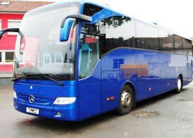 Аренда синего автобуса Мерседес tourismo