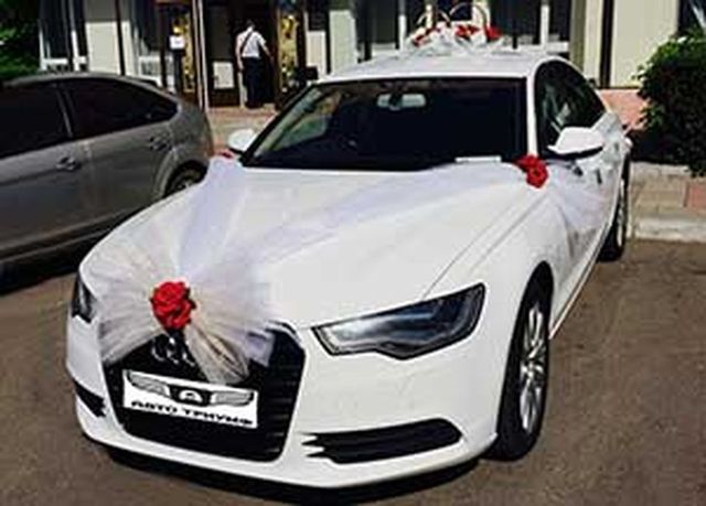 Аренда аренда белого седана audi a6 на свадьбу на свадьбу, фото