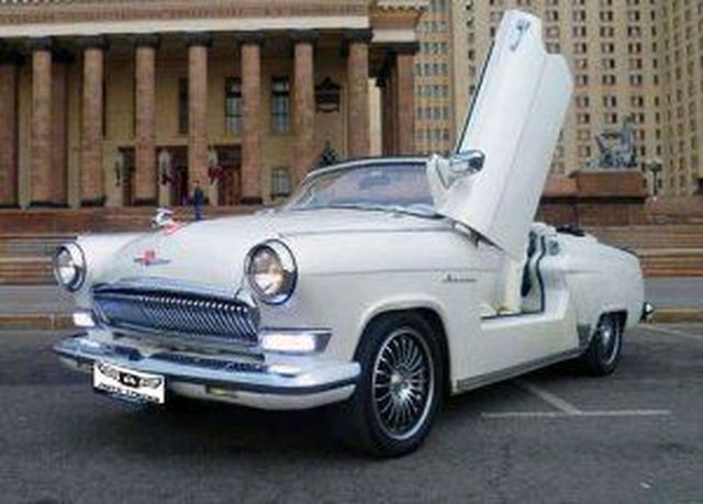 Аренда аренда белого кабриолета газ-21 волга с водителем с водителем, фото